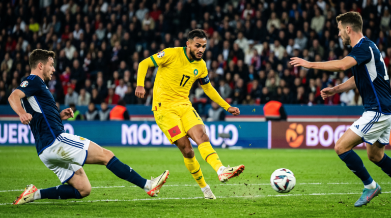 Original editorial football image for a Moroccan sports analysis article about a winger influencing a Villarreal versus