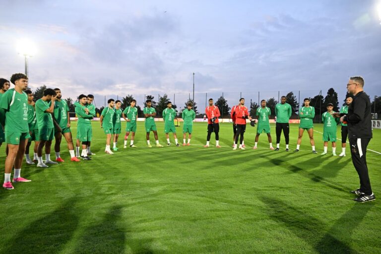 Morocco national football team training session at Mohammed VI Complex Maamora